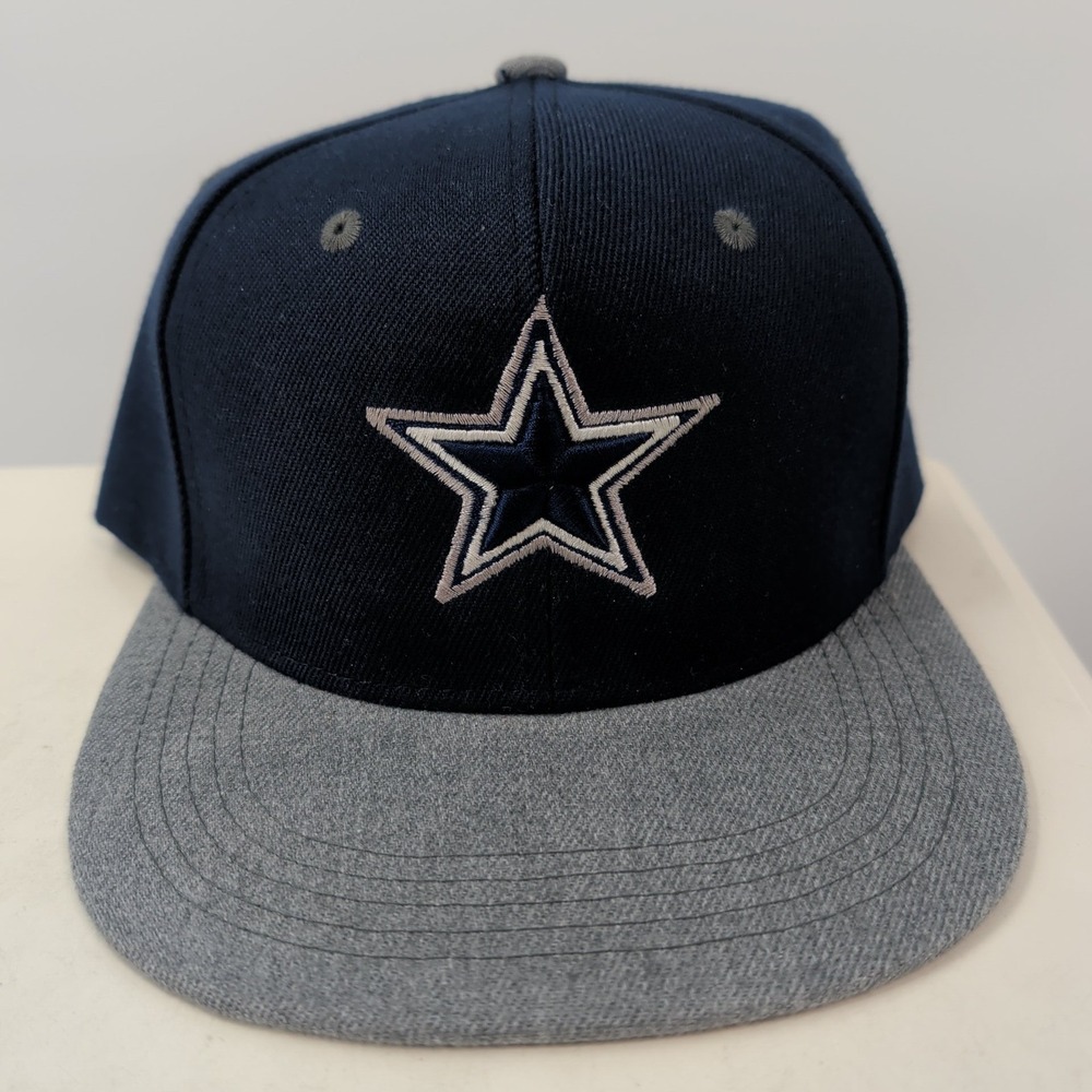 Dallas Cowboys NFL Snap Back Eye-Let Embroidered‎ Trucker Cap Hat Navy Blue Gray